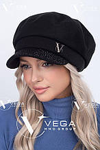 Жіноча кашемірова кепка, колір чорний