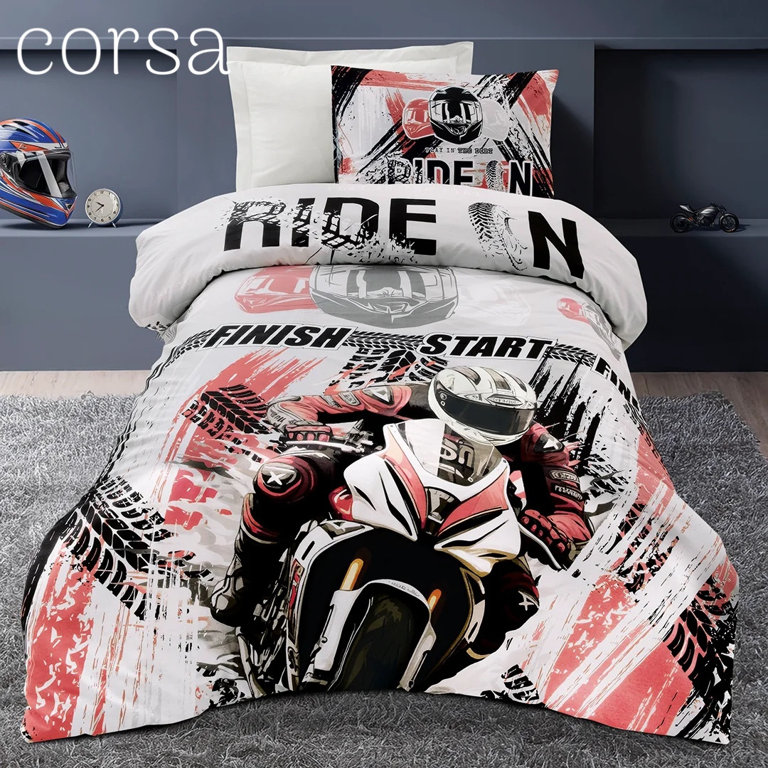 Постільна білизна Altınbasak ранфорс полуторний розмір Corsa, фото 1