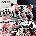 Постільна білизна Altınbasak ранфорс полуторний розмір Corsa, фото 3