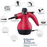 Ручний пароочисник під тиском Comforday — багатоцільовий відпарювач із набором з 9 аксесуарів для видалення плям, оббивки, штор, фото 2