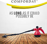 Ручний пароочисник під тиском Comforday — багатоцільовий відпарювач із набором з 9 аксесуарів для видалення плям, оббивки, штор, фото 4