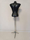 Манекен жіночий торс чорний "Наташа" на ніжці, фото 2