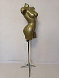 Золотистий жіночий манекен "Венера" на ніжці, фото 3