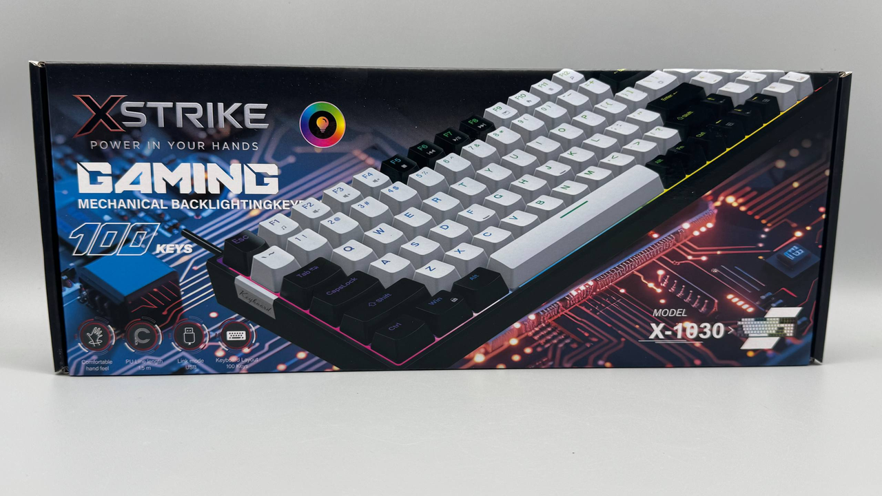 Клавіатура XSTRIKE XS-1030 МЕХАНІЧНА RGB USB 100 keys