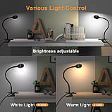 Настільна гнучка лампа LED Clip Desk Lamp LEPOWE, фото 4