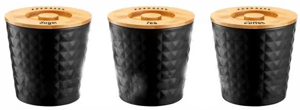 Набір банок для сипучих Edenberg EB-146 1,4 л 3 предмети, фото 1