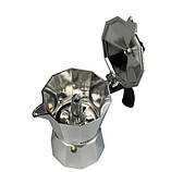 Гейзерна кавоварка Magio MG-1003 450 мл 9 чашок срібляста, фото 2