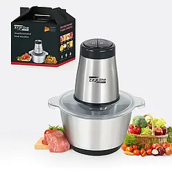 УЦІНКА! Блендер подрібнювач Zepline ZP-051 з металевою чашею 1500 Вт 2 літри (Повшкоджена кришка 3153)