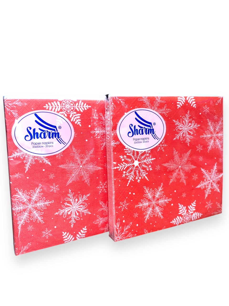 Новорічні паперові серветки до столу Sharm 33х33 20шт в асортименті, фото 1