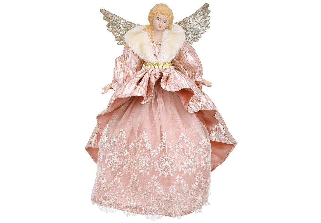 Різдвяний Ангел 42см колір - рожевий