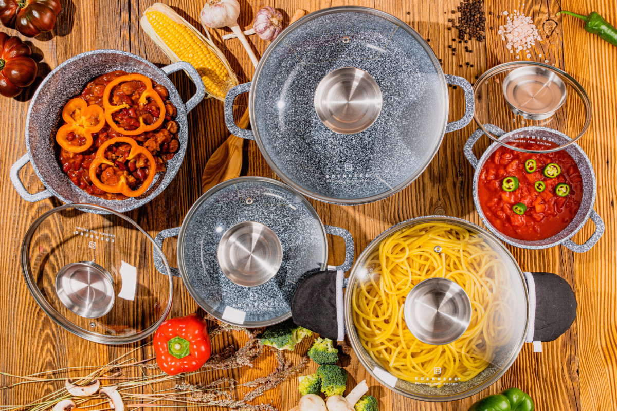 Набір каструль Edenberg EB-8147 12 предметів, фото 1