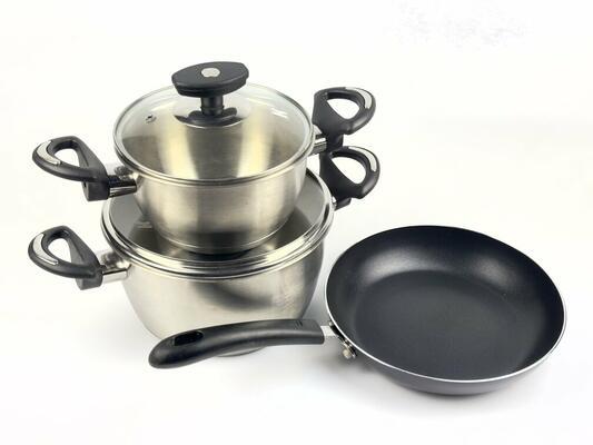 Набір посуду Best Seller LB-1819 5 предметів сріблястий, фото 1