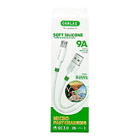 Кабель Micro USB QC 3.0 силіконовий Білий, арт. D25V1, 13157 Gerlax