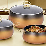 Набір посуду Edenberg EB-12930 8 предметів золотистий, фото 2