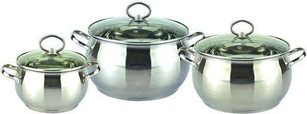 Набір каструль з нержавіючої сталі 6 предметів Bohmann BH 0602, фото 1