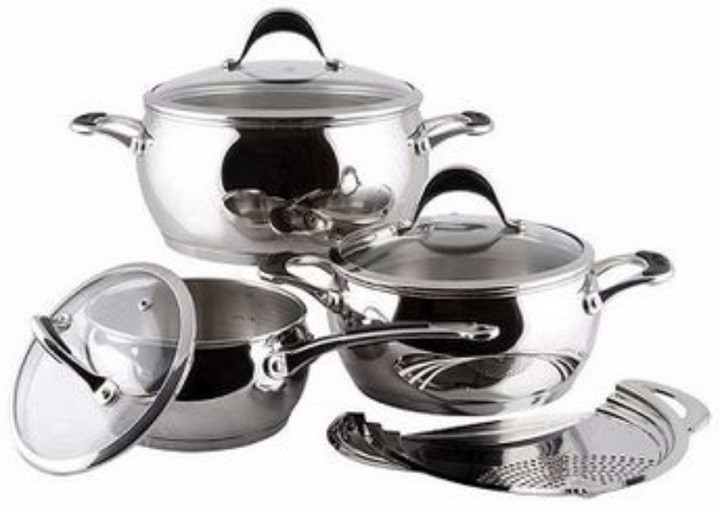 Набір посуду Green Life GL-5208 8 предметів сріблястий, фото 1