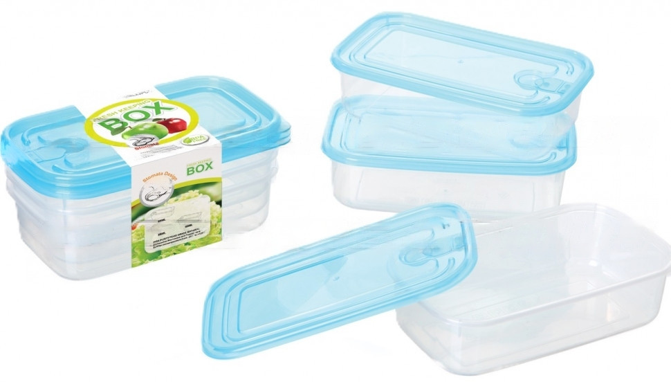 Набір контейнерів харчових Edenberg EB-18443 3 предмети, фото 1