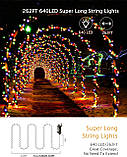 Різдвяні вогні GYLEFY на відкритому повітрі, 80M 640 світлодіодні казкові вогні з пультом дистанційного керування та таймером, фото 3