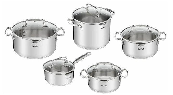 Набір посуду Tefal Duetto G719SA55 10 сріблястий предметів, фото 1