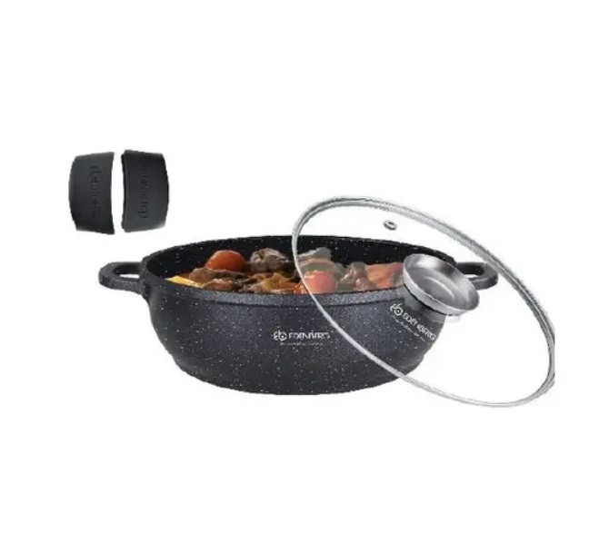 Сотейник із кришкою Edenberg EB-8159 24 см 2.5 л чорний, фото 1