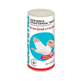 Пов`язка еластична "Бинт" (шириною 80 мм) ТМ Gamma R032-80, розмір 8Х100 см