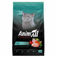 AnimAll Adult Sterilized сухий корм для котів 12 кг - курка та ягня