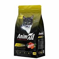 AnimAll Adult сухий корм для котів 1,5 кг - курка