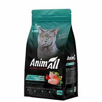 AnimAll Adult Sterilized сухий корм для котів 1,5 кг - курка та ягня