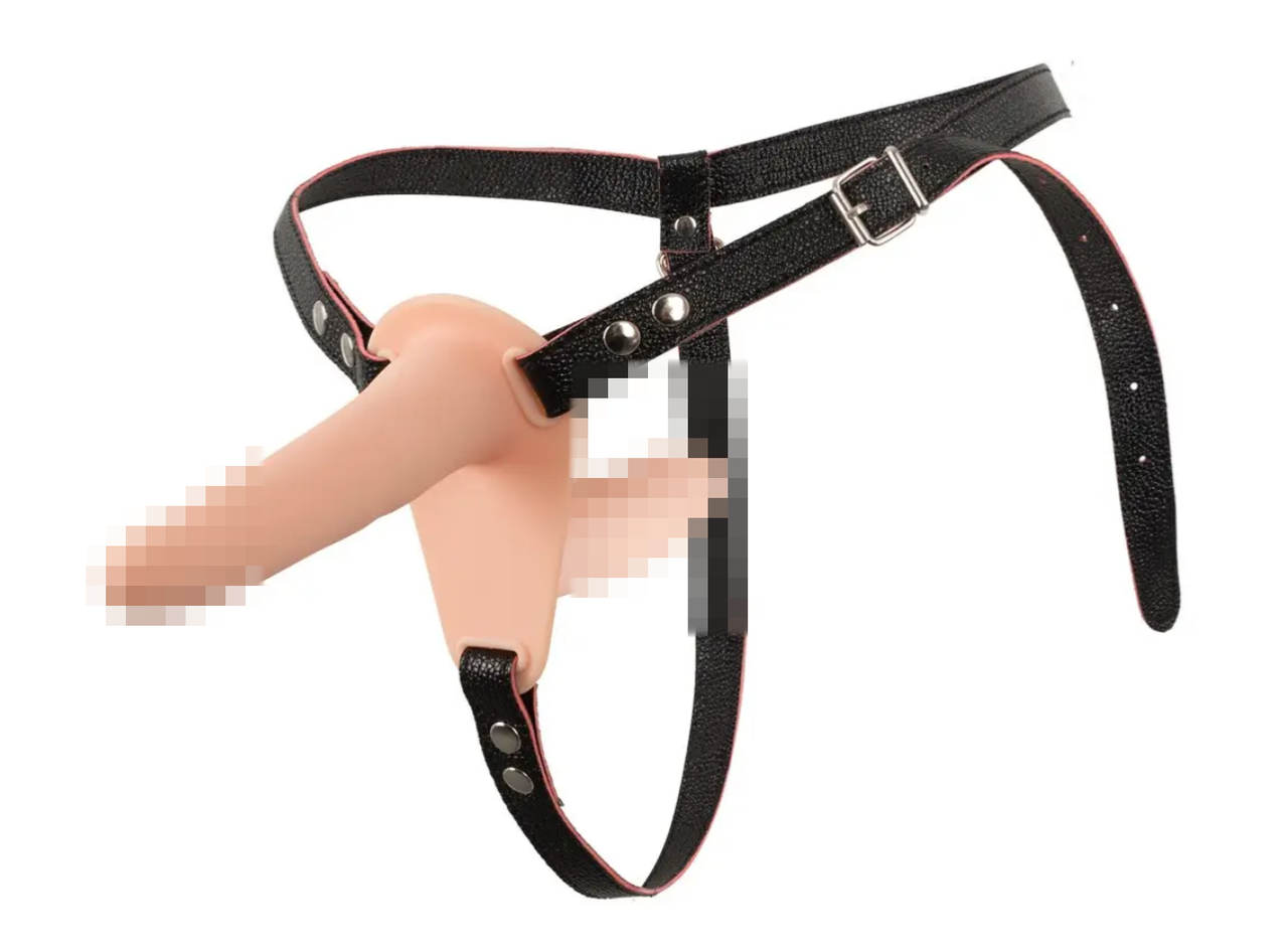 Двухсторонний страпон с вибрацией Vibrating Double Strap-On, фото 1