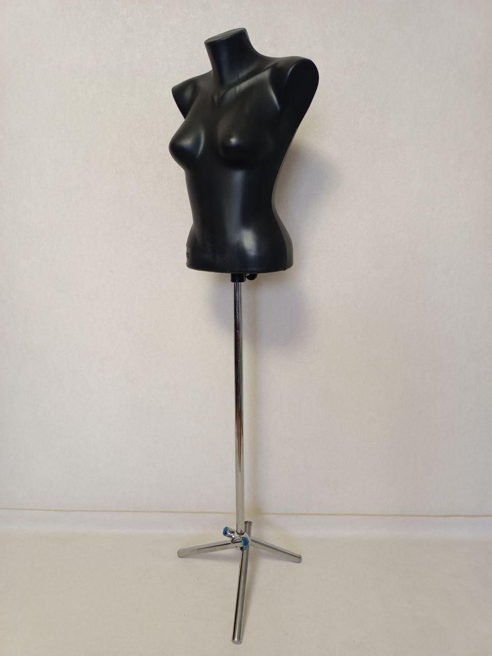 Жіночий пластиковий торс на тринозі чорний "Наташа" 42 р-р, фото 1