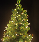 Гірлянда Роса 50 метрів 1500 LED на ялинку, 220V з пультом на зеленому дроті, тепле світло, пульт, 8 режимів, фото 3