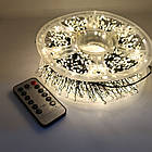 Гірлянда Роса 50 метрів 1500 LED на ялинку, 220V з пультом на зеленому дроті, тепле світло, пульт, 8 режимів, фото 4