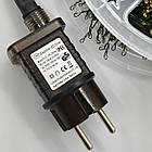 Гірлянда Роса 50 метрів 1500 LED на ялинку, 220V з пультом на зеленому дроті, тепле світло, пульт, 8 режимів, фото 10