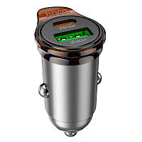 Автомобільний зарядний пристрій для телефона QC3.0/PD25W два входи, швидка зарядка NZ16A, 14593 Hoco