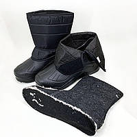 Водонепроникні робочі черевики 42р, Хутряні бурки, Чоботи робочі чоловічі пвх олива GY-41