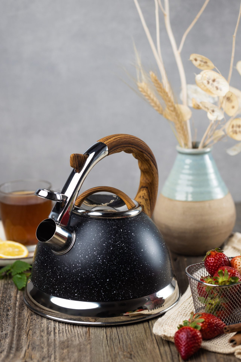 Чайник зі свистком Edenberg EB-8852-Black 3 л чорний, фото 1
