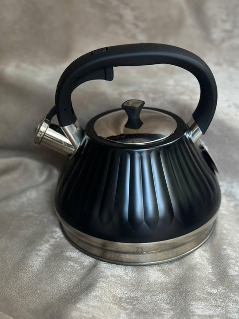 Чайник із свистком Edenberg EB-8857-Black 3 л чорний, фото 1