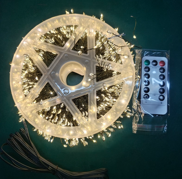 Гірлянда 50м роса з теплим світінням для прикрашання ялинки Гірлянда роса на ялинку 50 метрів тепле біле світло