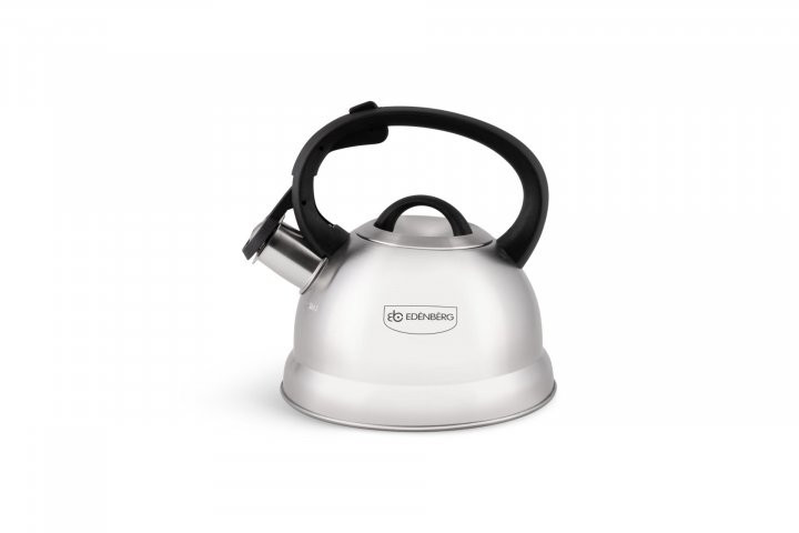 Чайник зі свистком Edenberg EB-1980 2 л сріблястий, фото 1
