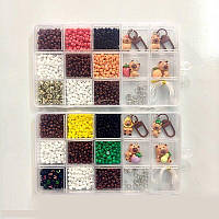 Дитяча  творчісь Набір для бісероплетіння в пластиковій коробці, 1198-74