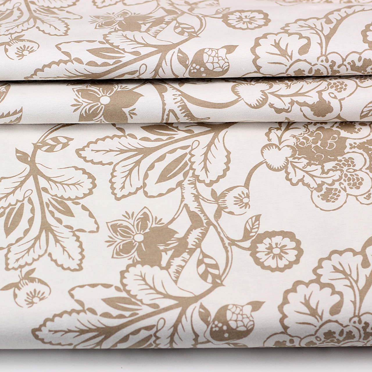 Фланель "Квіти" в стилі Петриківського розпису, бежевого кольору, 240 см № Ф-F-3569, фото 1