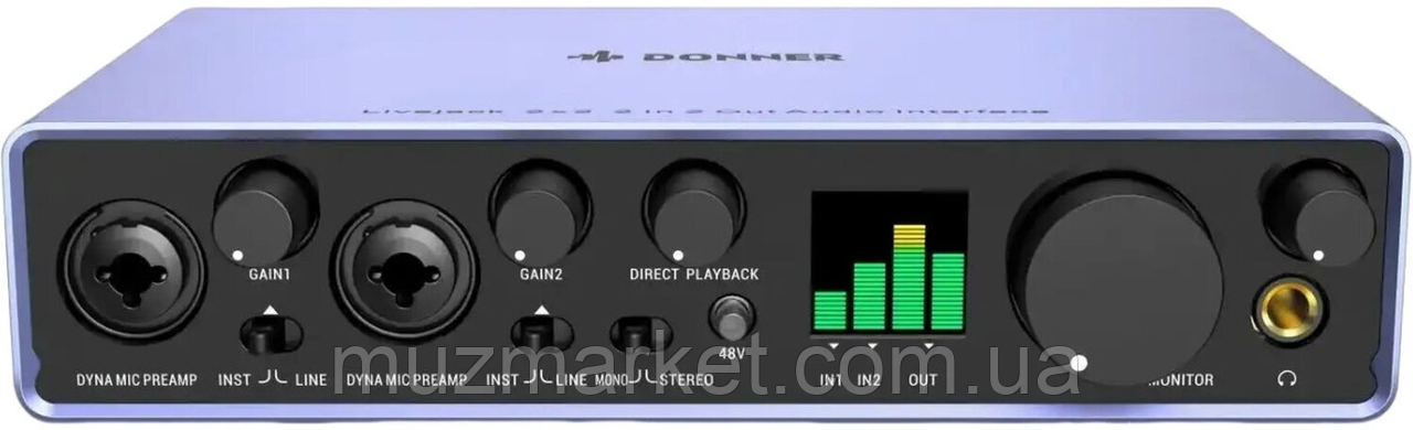 Аудіоінтерфейс DONNER MUSIC Livejack 2x2, фото 1