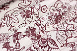 Фланель "Квіти" в стилі Петриківського розпису, вишневого кольору, 240 см № Ф-F-3570, фото 4