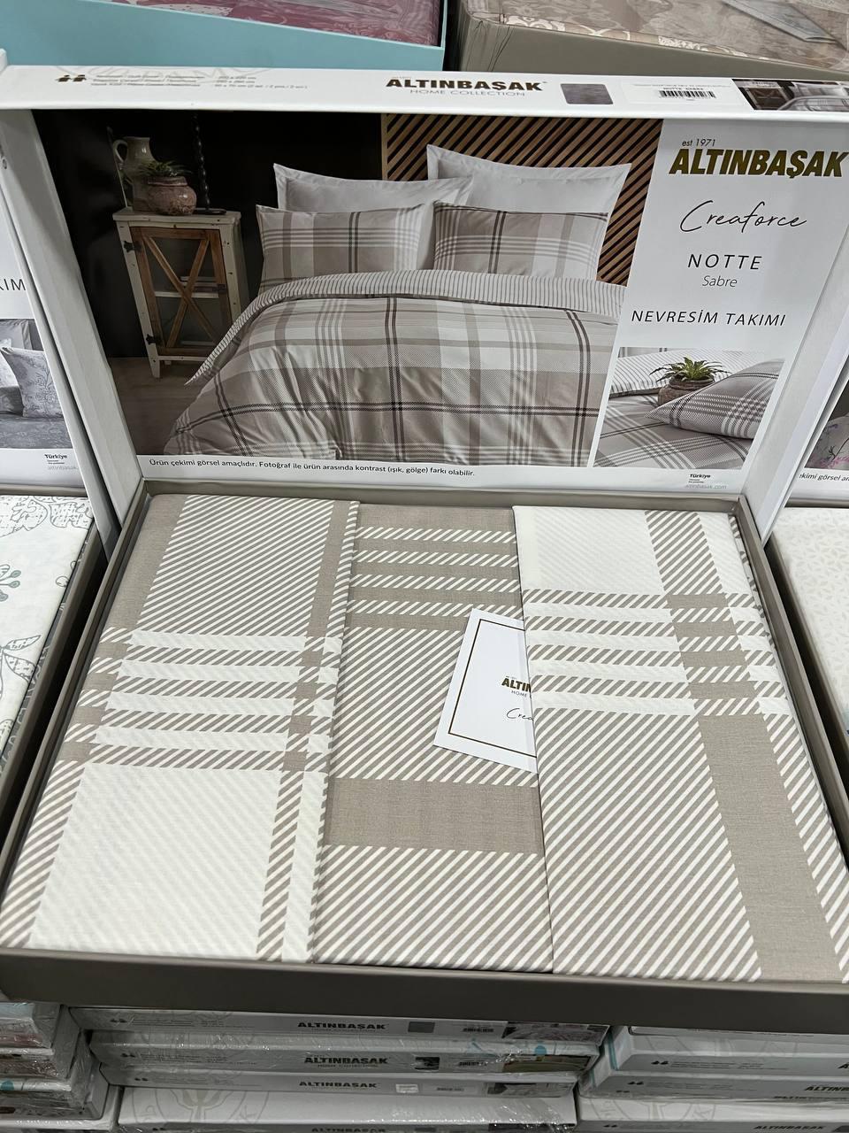 Постільна білизна Altinbasak  євро розмір ранфорс, фото 1