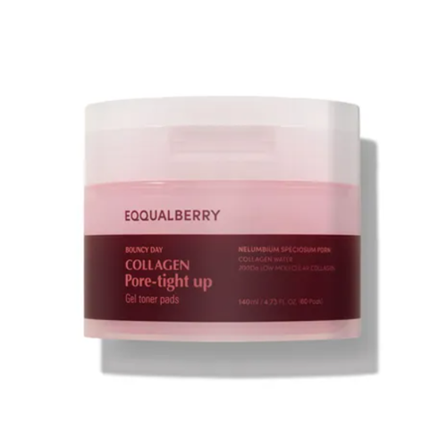 Eqqualberry Collagen Pore-Tight Up Gel Toner Pads Тонізуючі педи з колагеном (60 шт)