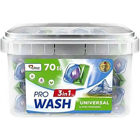 Капсули для прання Pro Wash Universal Альпійська свіжість 70 шт 4823128004974