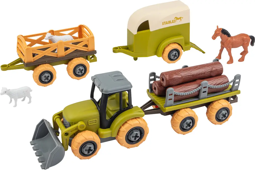 Ігровий набір OTAMANKO Фермерське господарство (трактор з двома причепами) ASG