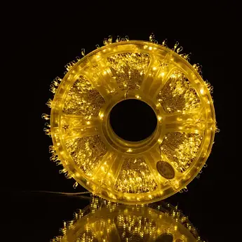 Гірлянда Роса Мішура 150 метрів | 3000 led | Срібний кабель | Хвойна лапа | Феєрверк