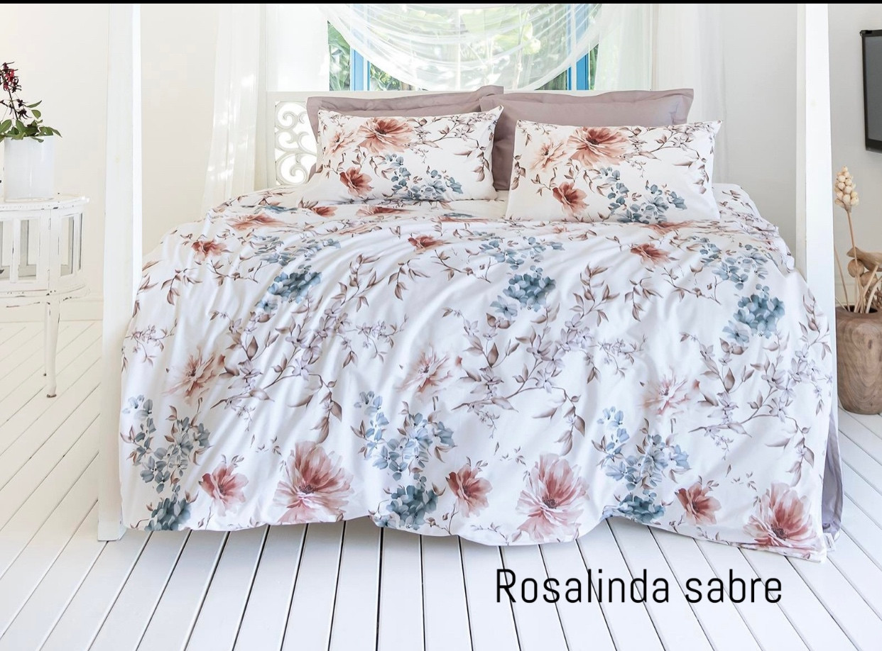 Постільна білизна Altinbasak  євро розмір ранфорс Rosalinda sabre, фото 1