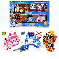 Великий набір машинок-конструкторів Робокар Полі POLI 3753 з викруткою